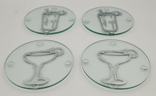 Set four round glass - set,