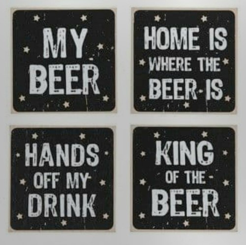 Set wooden beer coasters - beer,