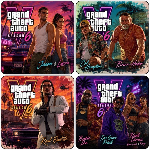 Gta season coaster set - gta,