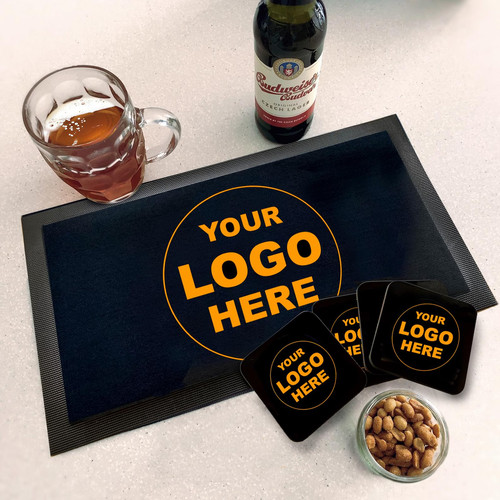 Personalised logo bar mat - bar,