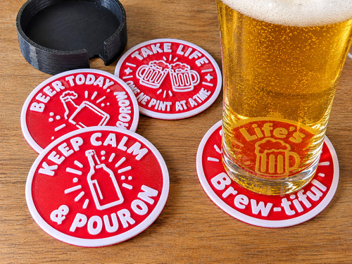 Printed beer coasters - 4x,