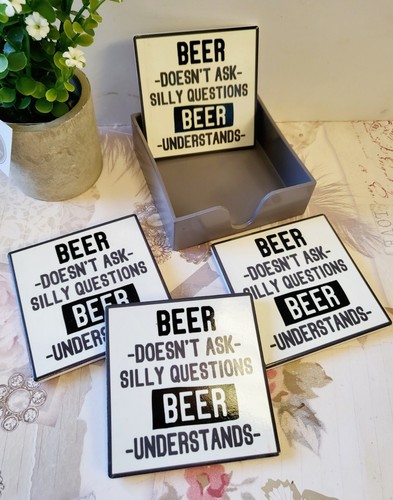 Tile beer coaster - tile, set