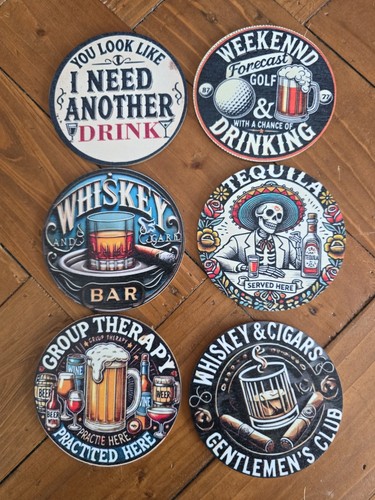 Beer coasters wooden - beer, drink