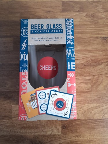 Beer glass and coaster games - and,