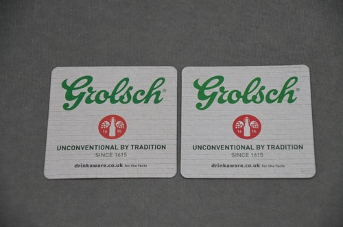Grolsch beer cardboard - grolsch,