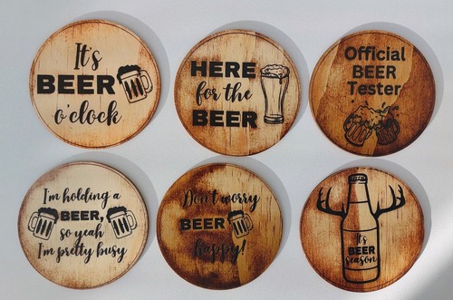 Piece drinks coasters set - drinks,