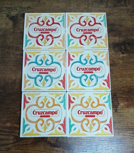 Cruzcampo ceramic coasters - cruzcampo,