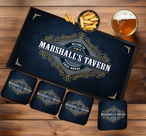 Personalised bar mat - personalised,