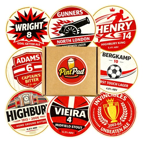 Arsenal style football beer - football,