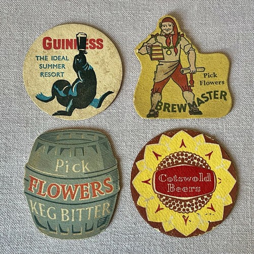 Vintage beer coasters set of - set,