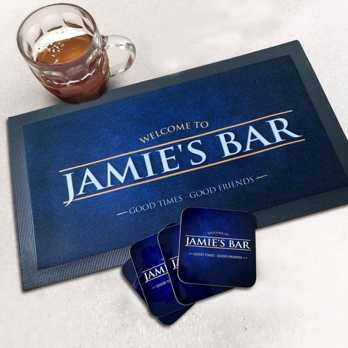 Personalised bar mat - bar,