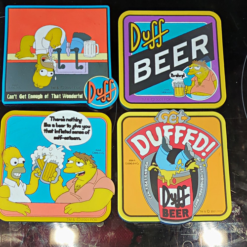 Duff beer rubber coasters set - coasters,