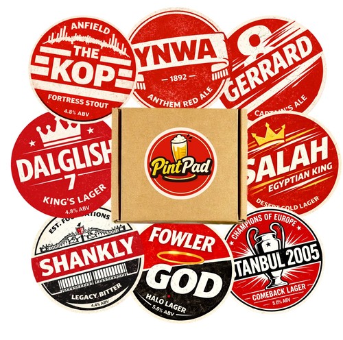 Liverpool football beer mats - liverpool,