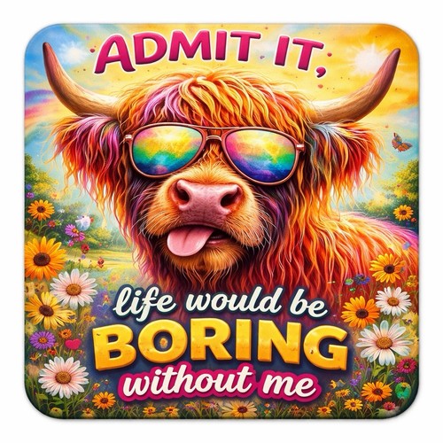 Highland cow coaster set 4 - of,